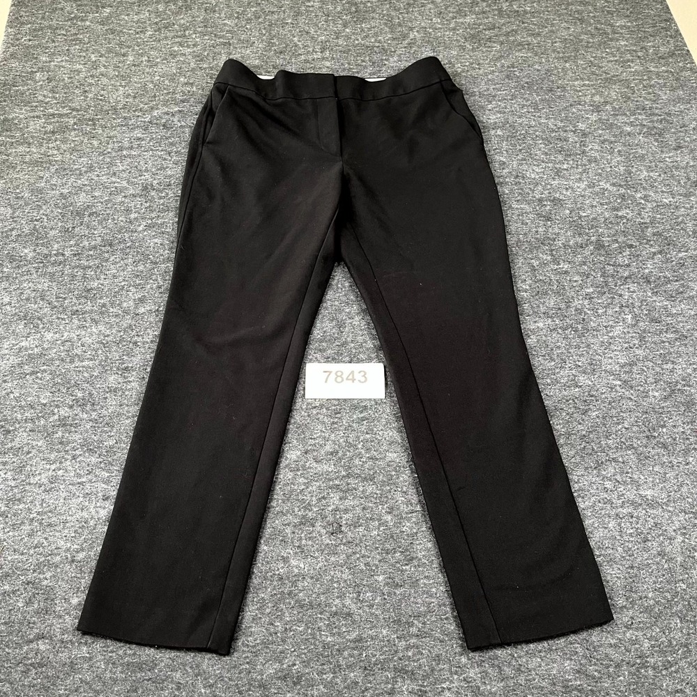LOFT Marisa Dress Pants Womens 6 Black Stretch Flat Front Straight Leg Formal